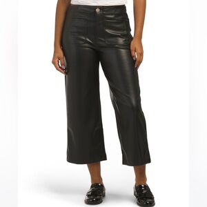 Bagatelle Collection Faux Leather Patch Pocket Pants